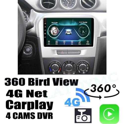 Car Audio Navigation GPS Stereo Carplay DVR 360 Birdview 4G Android System For Suzuki Vitara Escudo LY 2015~2021