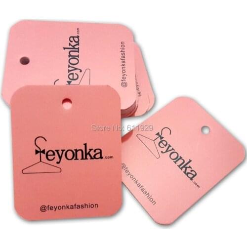 Garment hang tags/clothing printed swing tags/label/jewelry tag/dress labels/brand name Free Shipping+drill hole+Glue needle