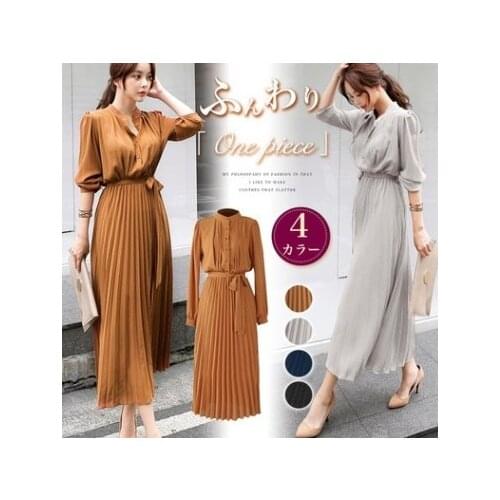 Long Pleated dress for women Summer half sleeve chiffon Sexy ladies work Maxi one piece party Dresses