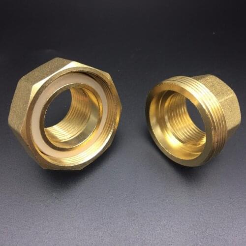DN50 G 2" BSP Female Three Piece Union Set Brass Pipe Coupling Joiner Adapter Fitting