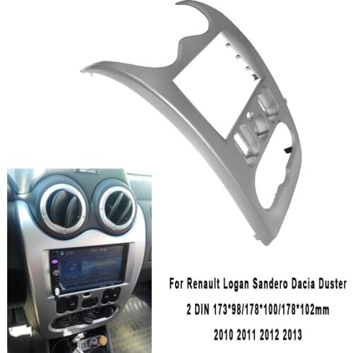 Double 2 Din Car Radio DVD Stereo Frame Panel Mount Fascia For Renault Logan Sandero Dacia Duster In- dash Installation Trim Kit