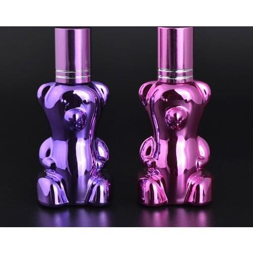 MUB - 12ml Lovely Small Bear Metal Roller Ball Perfume Bottle High Quality Portable Refillable Perfume Oil Bottles