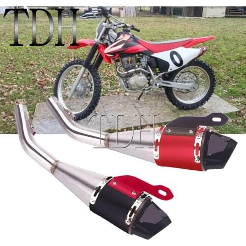 For Honda CRF 230F CRF230F 2008-2020 Motorcycle Motocross Slip On Exhaust Muffler Full System Escape Moto Muffler Pipe Red Black