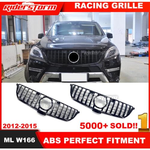 GT Style grille For Mercedez benz ML Class W166 GT grille diamond Grille FOR ML class ML250 ML300 grille front bumper w166 grill
