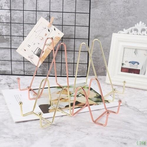 Art Display Stand Easel Exquisite Bookshelf Dish Rack Plate Bowl Picture Frame Photo Book Pedestal Holder Home Decoration 1pc