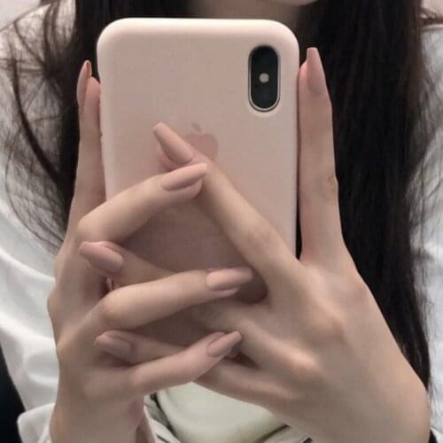 Nail Art Fake Nails Stiletto Tips Clear Press on Long False with Glue Coffin Stick Display Full Cover Artificial Designs Matte