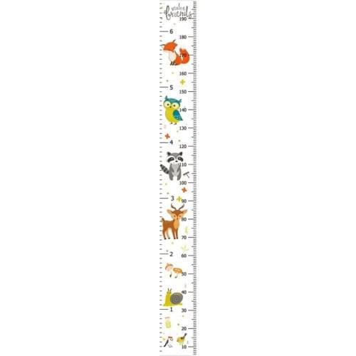 Kids Meter Wall Chart Baby Nursery Bedroom Decoration Hanging Height Growth Measuring Ruler