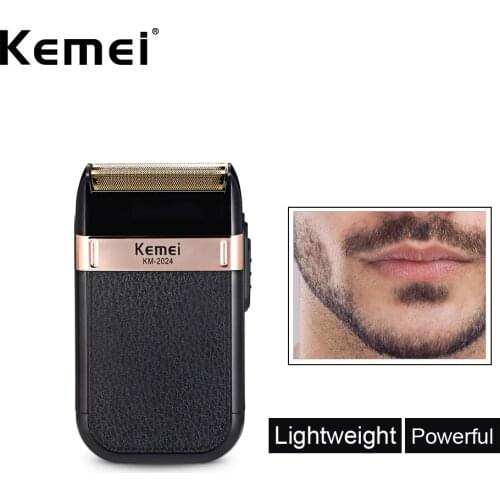 Kemei Electric Shaver for Men Twin Blade Waterproof Reciprocating Cordless Razor USB Rechargeable Shaving Machine Barber Trimmer