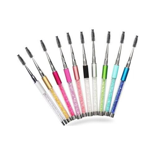 Makeup Brushes Spoolers Spiral Rhinestone Applicator Eyes Cosmetic Comb Tools 10 Colors Extension Eyelash Eyebrow Mascara Wands