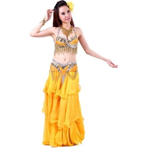 Belly Dance Costume 2pcs Bra&Belt indian Dancing women dancer clothes Set bellydance clothes wear 6 colors 36233528285