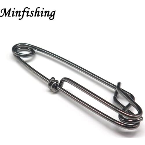 Minfishing 20 Pcs Stainless Steel Fishing Snaps Open Eyes Fishing Swivel Safety Fishing Hook Connector fishing Accessories