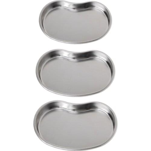 Stainless Steel Kidney Bowl Curved Trays Dental Tool Docters Use Trays Tattoo Makeup