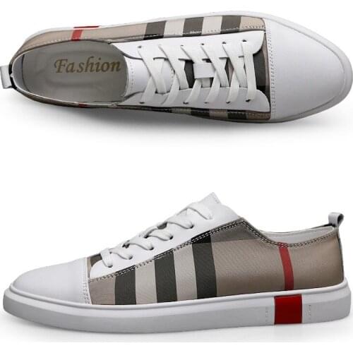 Fashion Mens Breathable Skateboard Shoes Men Fashion Sneakers High Quality Trainers Shoes Casual Genuine Leather Shoes