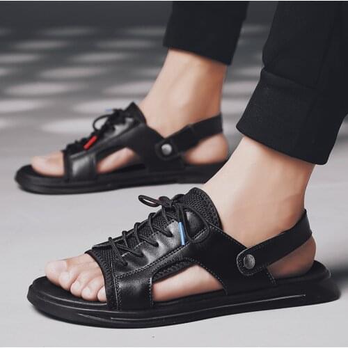 Leather gladiator dress mens sandals praia plage male big de vietnam in shoes shoe slippers outdoor size sandale masculina men