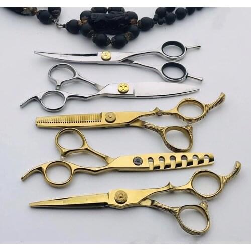 6.0 Top Professional Hair Scissors Set Cutting Barber Salon Haircut Thinning Shear Hairdressing Hair Tools Hair Cutting Scissors