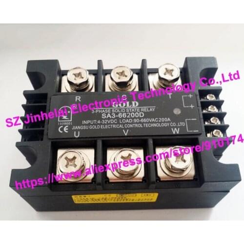 New and original SA366200D SA3-66200D GOLD 3-PHASE Solid state relay 4-32VDC,90-660VAC 200A