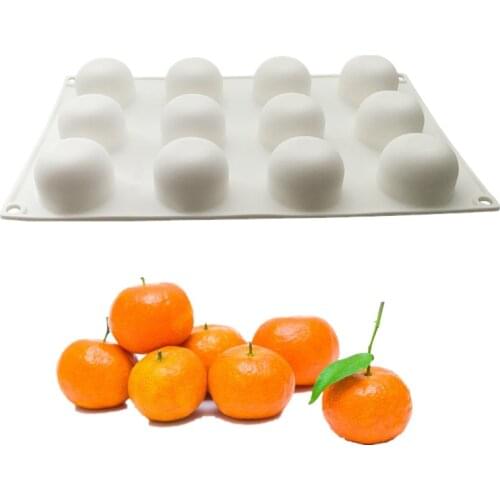 6/8 Holes Orange Dessert Silicone Cake Mold For Baking Fondant Mould Fruit Mousse Pan Bakeware Chocolates Moule Pastry