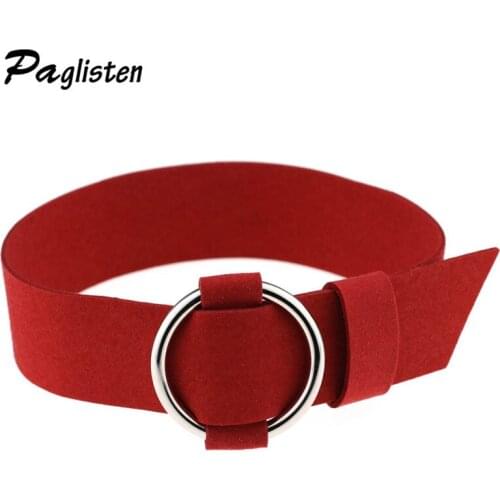 Variations Fashion Women Girls Punk Gothic Customize Name Collar Choker Necklace metal round buckle velvet necklace