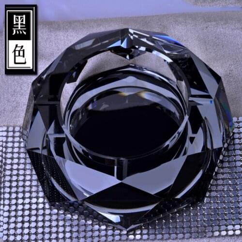 Crystal ashtray creative personality custom extra large practical living room European fashion mens glass ashtray