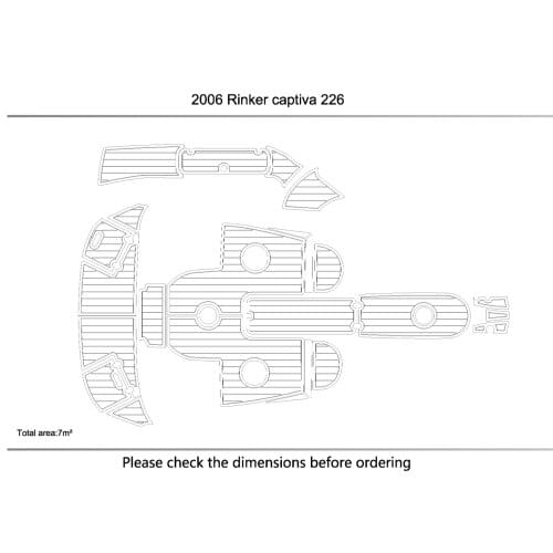 2006 Rinker captiva 226 cockpit Swimming platform Non-slip mat EVA Faux teak