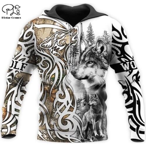 PLstar Cosmos Animal Wolf Hunting Fenrir Tattoo Tracksuit Pullover NewFashion 3DPrint Men/Women Casual Jackets Zipper Hoodies 14