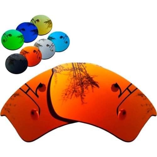 100% Precisely Cut Polarized Replacement Lenses for Half Jacket 2.0 XL Sunglasses Red Mirrored Coating Color- Choices