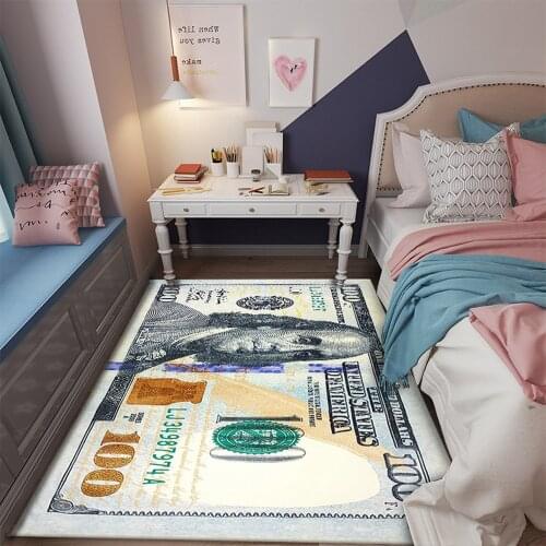 New USA Dollar Pattern 3D Print Carpets For Living Room Bedroom Area Rug Home Hallway Antiskid Floor Mat Kids Room Rugs Doormats