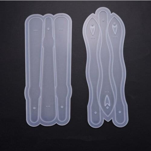 1 PCS Transparent Fan Accessories Silicone Mold DIY Jewelry Making Tool Moulds UV Epoxy Resin Decorative Craft