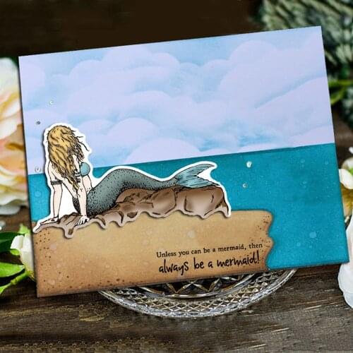 The captain and the mermaid Clear stamps and die For Scrapbooking Embossing Decorative Crafts DIY Paper Cards New