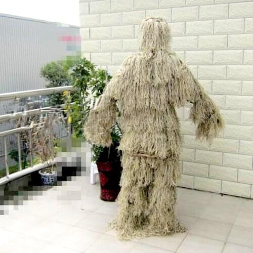 Desert Bionic Ghillie Suits camouflage grass hay style hunting Recon yowie Paintball,Military clothing