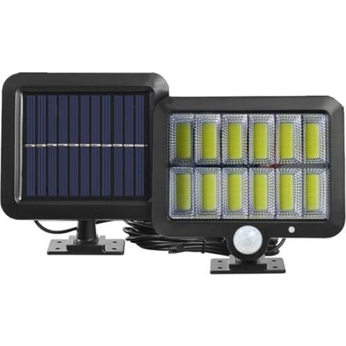 120 COB Solar LED Street Light Waterproof PIR Motion Sensor Smart Remote Control Lamp Outdoor Garden Security Wall Light