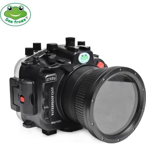 Seafrogs 40meter Black Waterproof Swimming Diving Camera Housing For Sony A7R4a With Standard Port