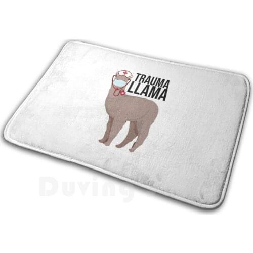 Trauma Llama-Funny Nurse Alpaca Llama Gift Soft Non-Slip Mat Rug Carpet Cushion Alpaca Design Alpaca Alpaca My Alpaca