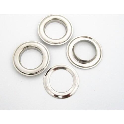 50sets 15mm Iron Round Eyelets With 10mm Hole With Washers Pads For Apparel Belt or Scrapbooking Silver/Gold Color