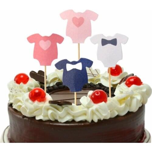 10pcs/set cake topper baby shower Boy and girl clothes birthday party cake decorating tools childrens favorite supplies