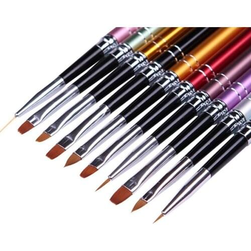 10pcs Nail Brush Set Metal Pen Holder Various Functions of Nail Brushes Make Nail Design More Artistic Art Nail Pen