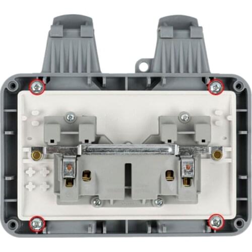 2 Gang IP66 Waterproof Outdoor Extension Lead Double Socket Six-hole 13A UK Plug New 2020