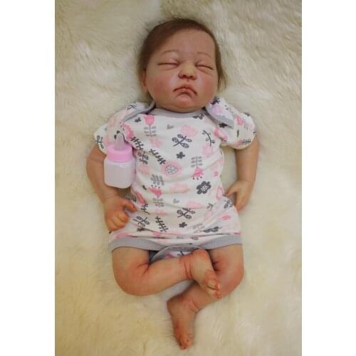 20" Realistic reborn babies Soft Silicone Baby Dolls Exquisite Sleeping Newborn Babies Bedtime children Toy Birthday Gift