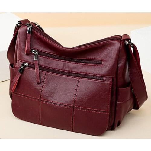 2021 New Embroidery Thread Luxury Handbags Women Bags Designer Female Vintage Crossbody Bags For Women Leather Shoulder bags