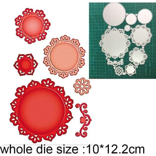 AILIDA Craft dies lace circle frame metal cutting dies cut die mold Scrapbook paper craft knife mould blade punch stencils dies