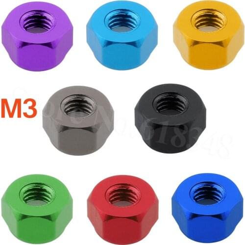 8Pcs/Lot RC Car Aluminum Locknuts M3 For 1/18 Revel 24540 Scorch Hobbico Dromida BX/MT/SC4.18 Monster Truck Parts