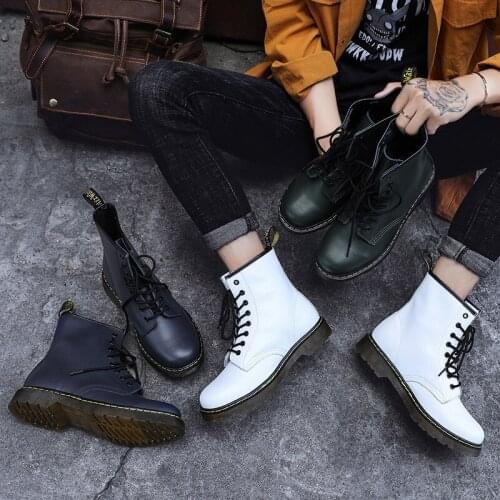 Plus Sizes 35-46 Retro White Cowboy Boots Men Winter Platform Unisex Ankle Boots Casual Comfortable Mens Leather Boots Botines