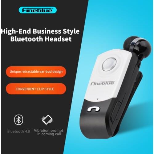 Fineblue Business Bluetooth Headset F-960 Has Intelligent Noise Reduction, HD Call, Volume Control, Microphone and Handsfree