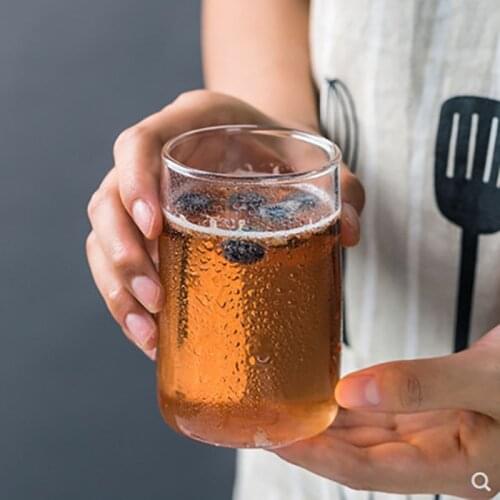 500ml Large Simple Glass Transparent Cold Drink Cup 450ml Big Belly Cup Milk Juice Cup Drink Cup Mousse Cup Water cup Wine glass