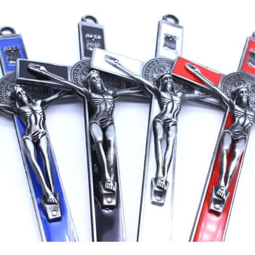 Church Relics Jesus on the Stand Cross Wall Crucifix Antique Home Chapel Decor Dropshipping