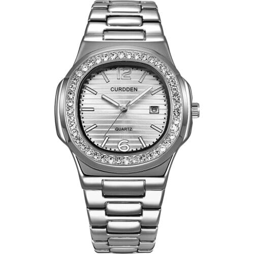 Famous Big Brand Luxury Watches Men Alloy Gold Diamond Business Quartz Wristwatches Men Calendar Clock Montres de Marque de Luxe