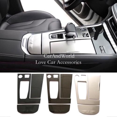 For Changan CS85 Coupe 2019 2020 Stainless Steel Interior Gearbox Frame Gear Shift Water Cup Panel Cover Trims Car Accessories