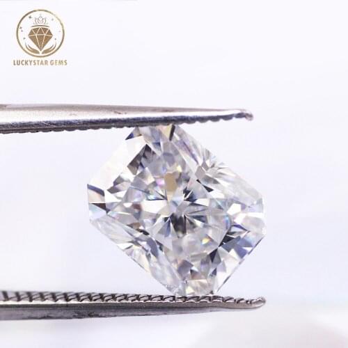 Lucky Star Gems Moissanite Diamond Radiant Cut 7x5mm 0.2ct To10ct D Color VVS1 for Ring DIY Fashion Accessories Jewelry Making