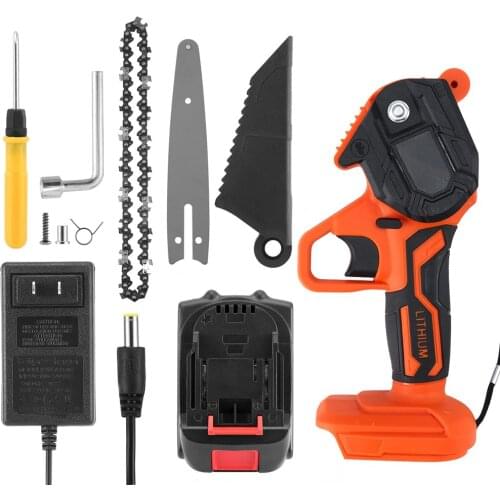 6" Mini Electric Chainsaw Rechargeable Woodworking Tool Low Power Consumption Electric Chainsaw Gardening Tool High Quality