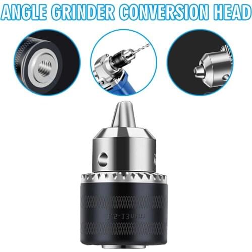 Electric Angle Grinder Adapter Chuck with Key 100 Angle Grinder to Electric Drill Adapter Converter Connector Accessories